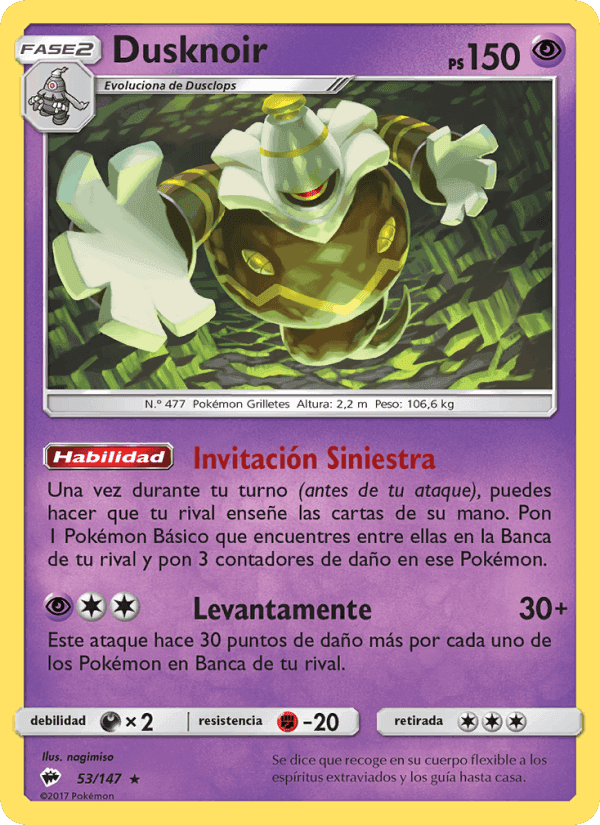 Dusknoir, carta 53 de Sombras Ardientes