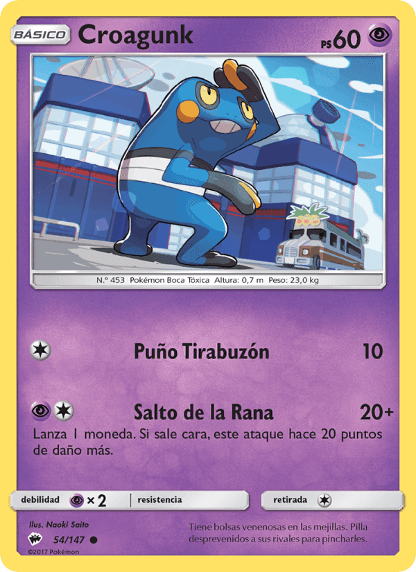 Croagunk, card 54 from Sombras Ardientes