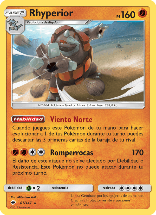 Rhyperior, carta 67 de Sombras Ardientes