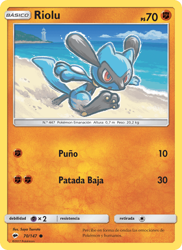 Riolu, card 70 from Sombras Ardientes