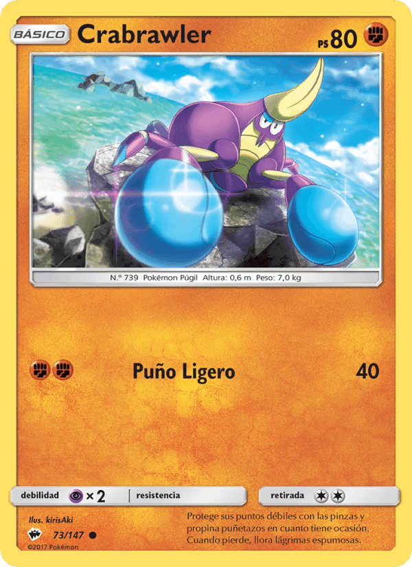 Crabrawler, card 73 from Sombras Ardientes