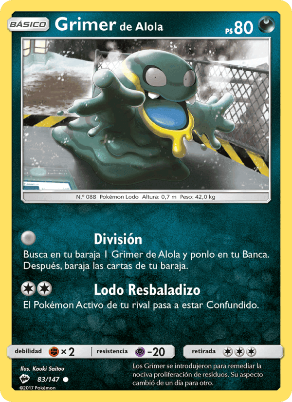 Grimer de Alola, carta 83 de Sombras Ardientes
