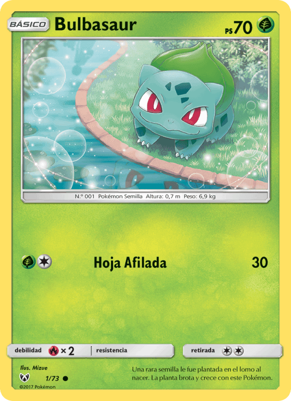 Bulbasaur, carta 1 de Leyendas Luminosas