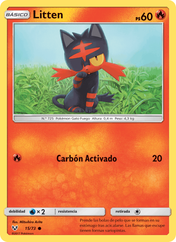 Litten, carta 15 di Leyendas Luminosas