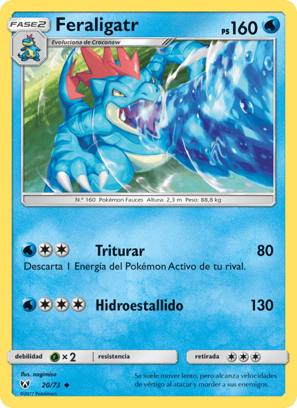 Feraligatr, carta 20 de Leyendas Luminosas