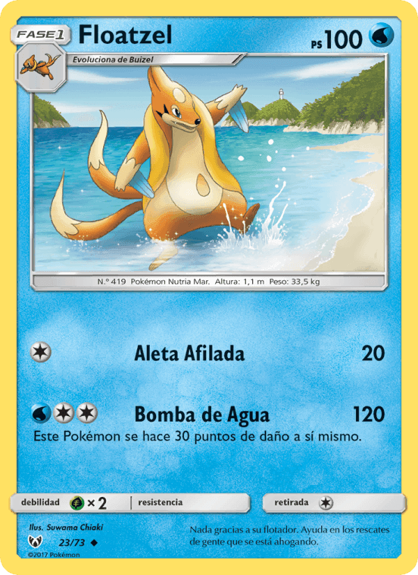 Floatzel, carta 23 di Leyendas Luminosas