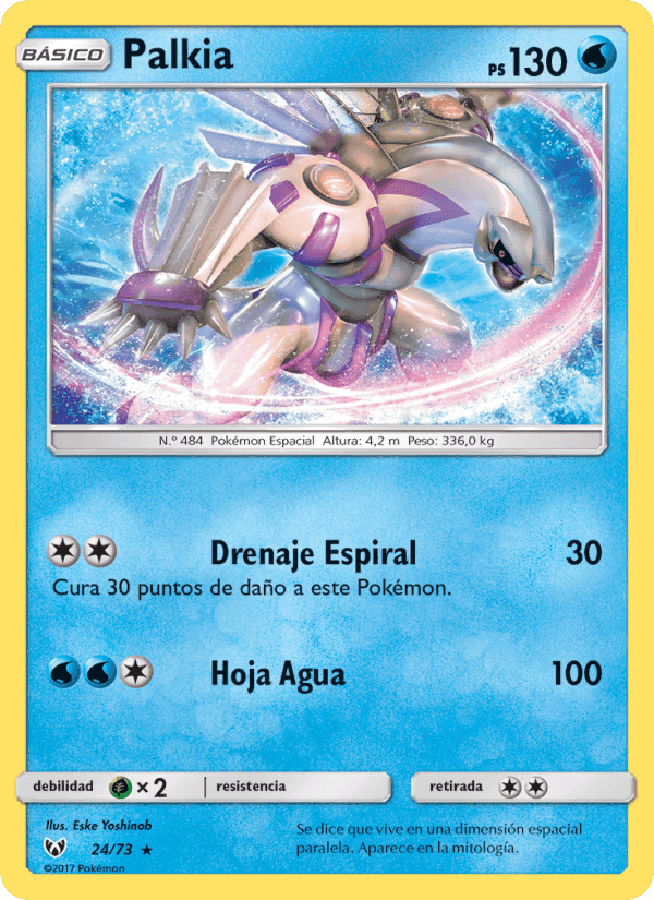 Palkia, carta 24 de Leyendas Luminosas