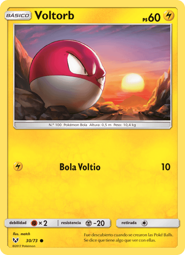Voltorb, carta 30 di Leyendas Luminosas
