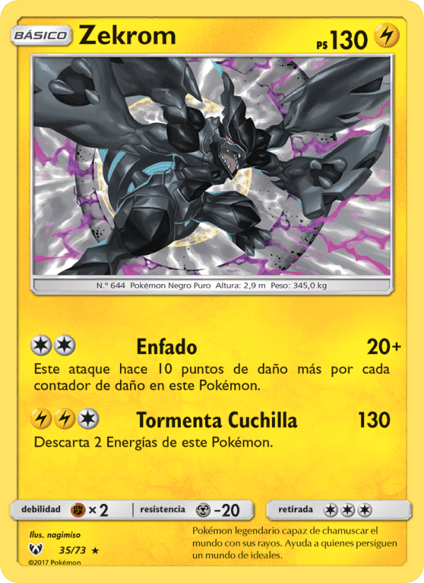 Zekrom, carta 35 di Leyendas Luminosas