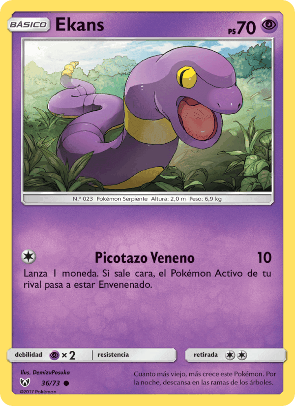 Ekans, carta 36 de Leyendas Luminosas