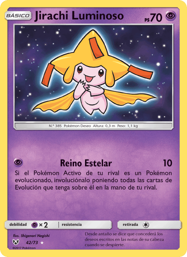 Jirachi Luminoso, carta 42 di Leyendas Luminosas