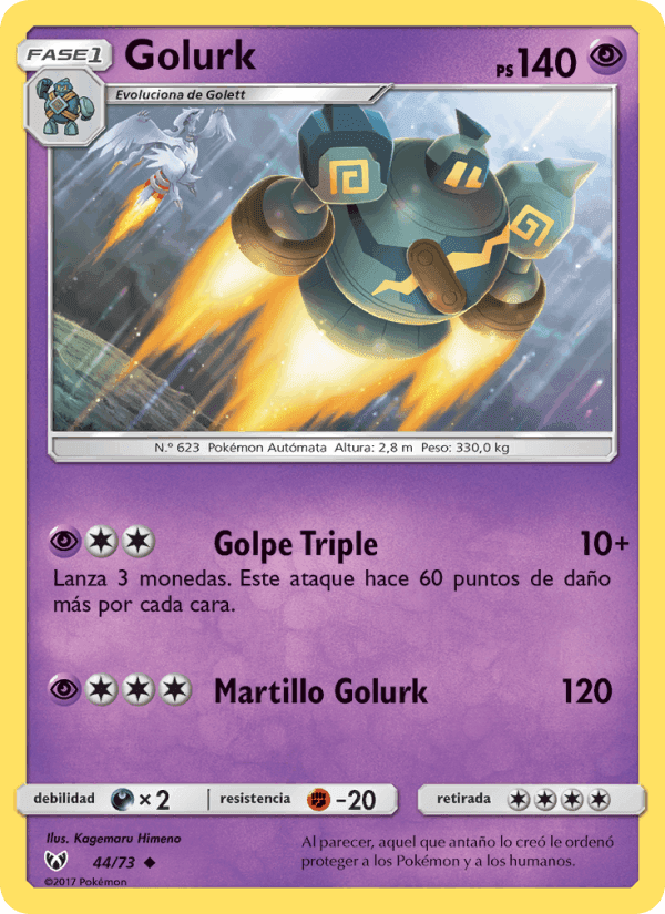 Golurk, card 44 from Leyendas Luminosas