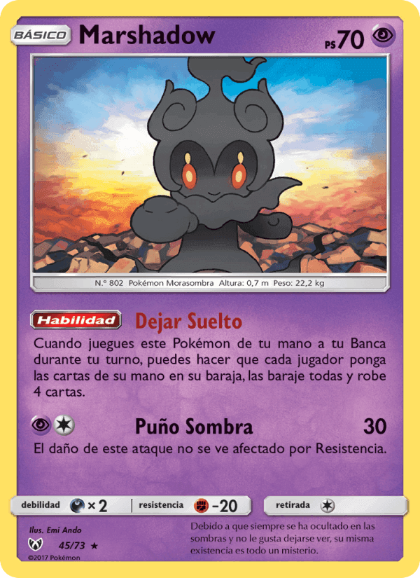 Marshadow, carta 45 di Leyendas Luminosas