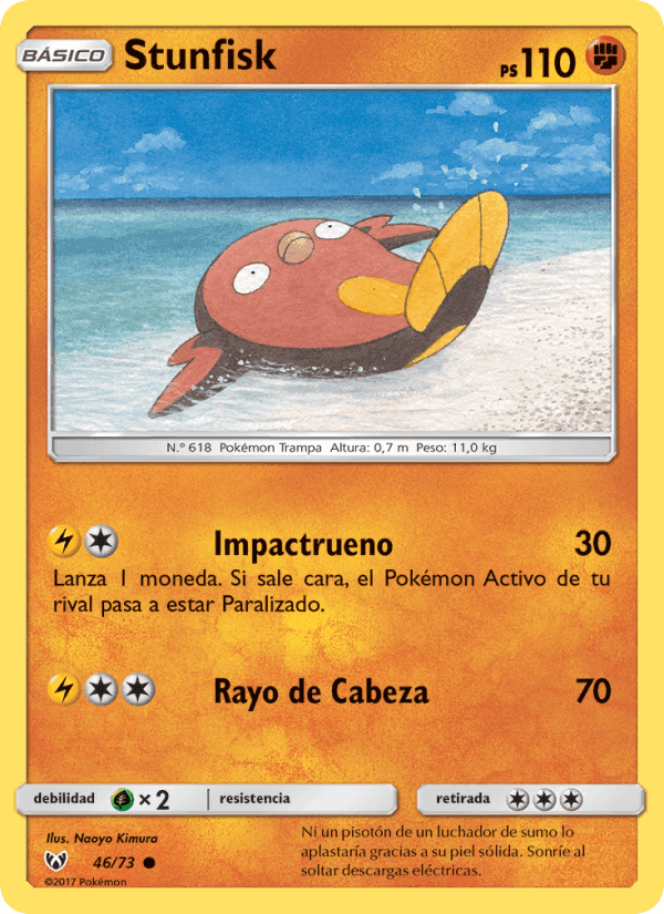Stunfisk, carte 46 de Leyendas Luminosas