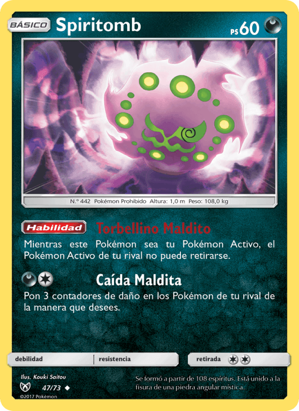Spiritomb, carta 47 de Leyendas Luminosas