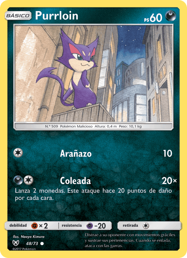 Purrloin, carte 48 de Leyendas Luminosas