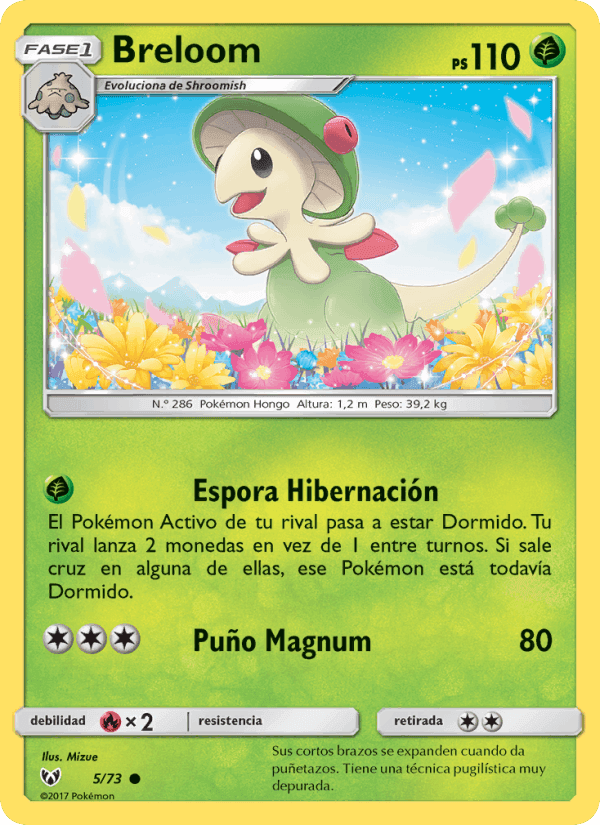Breloom, carta 5 di Leyendas Luminosas