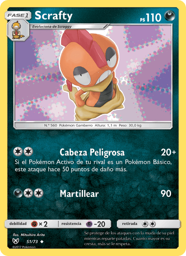 Scrafty, carta 51 di Leyendas Luminosas