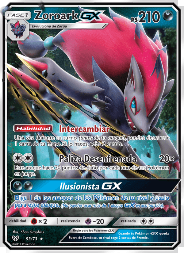 Zoroark GX, carta 53 di Leyendas Luminosas