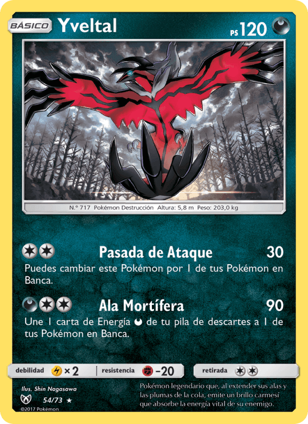 Yveltal, carta 54 di Leyendas Luminosas