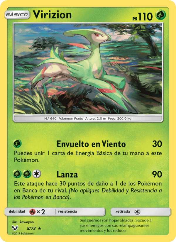 Virizion, carta 8 di Leyendas Luminosas