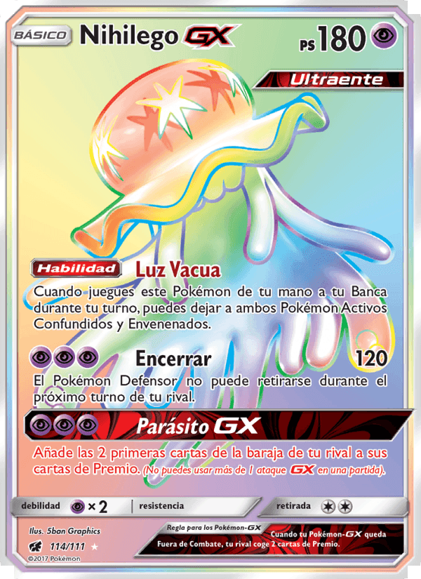 Nihilego GX, card 114 from Invasión Carmesí