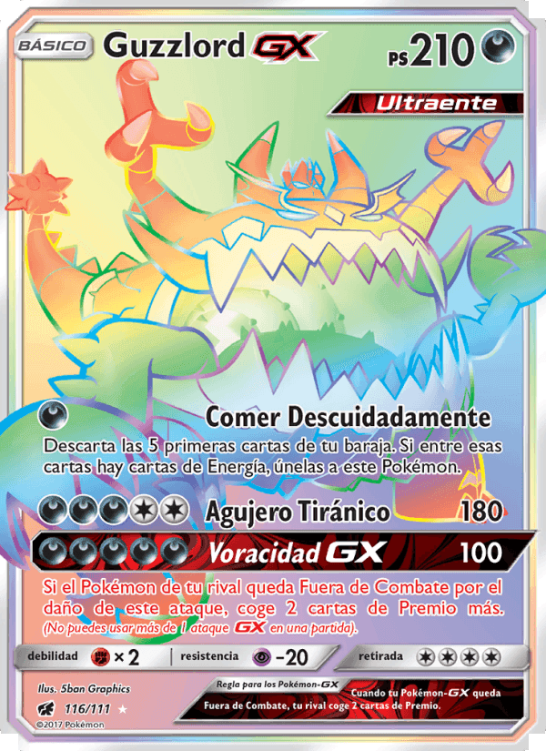 Guzzlord GX, carta 116 de Invasión Carmesí