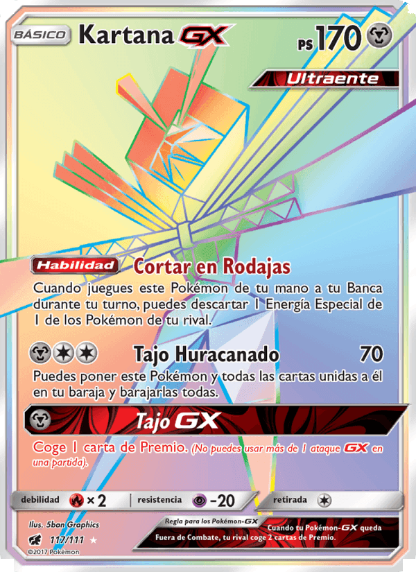 Kartana GX, carta 117 de Invasión Carmesí