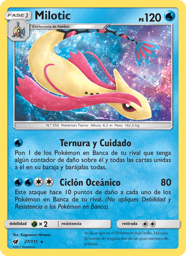 Milotic, card 27 from Invasión Carmesí