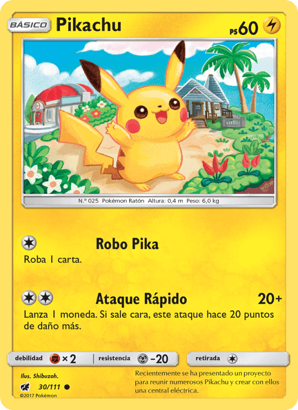 Pikachu, carta 30 de Invasión Carmesí