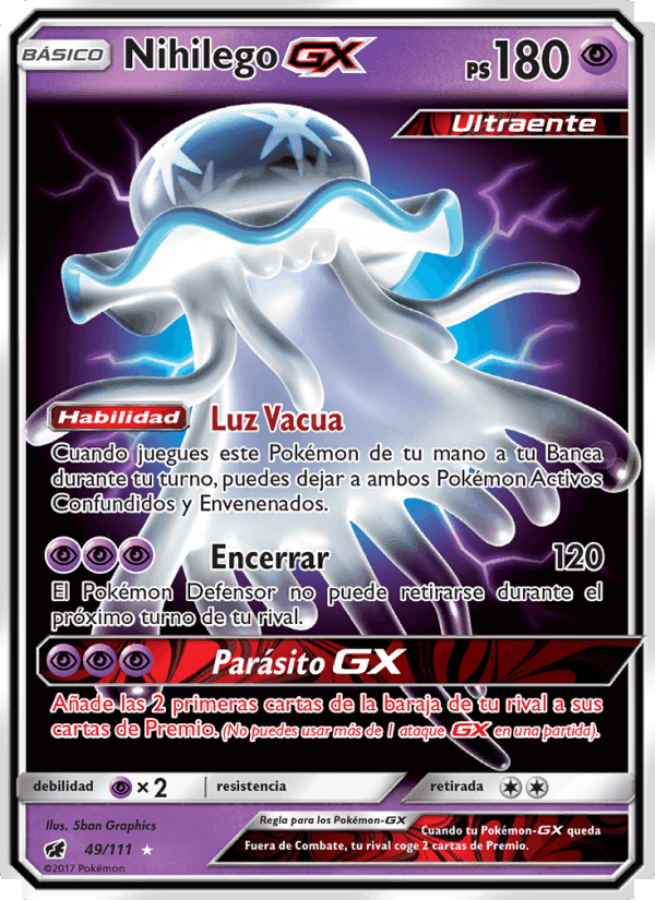 Invasión Carmesí の 49 番、Nihilego GX