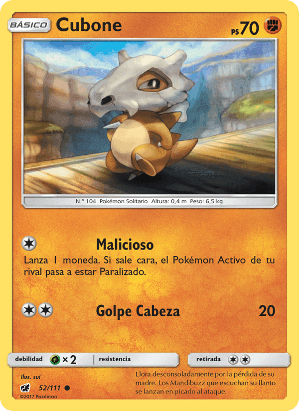 Invasión Carmesí の 52 番、Cubone