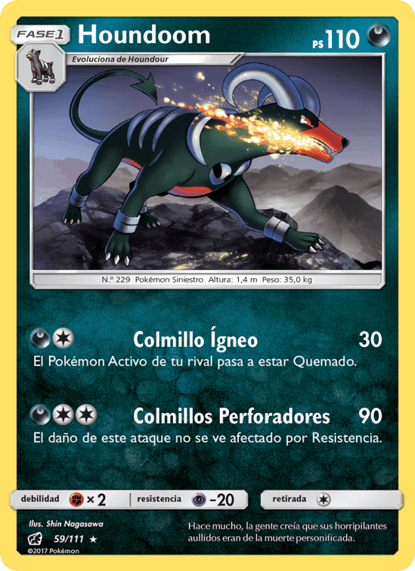 Houndoom, carta 59 de Invasión Carmesí