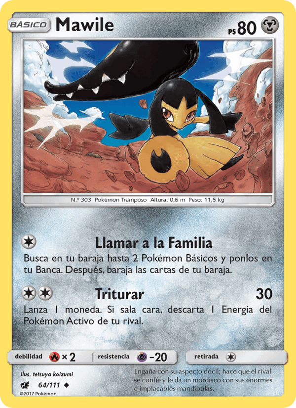 Mawile, card 64 from Invasión Carmesí