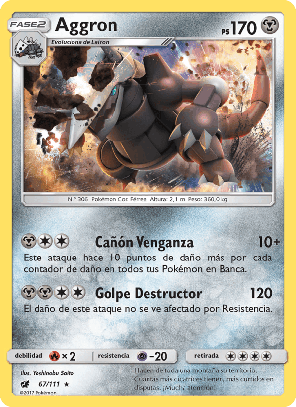 Aggron, carta 67 de Invasión Carmesí