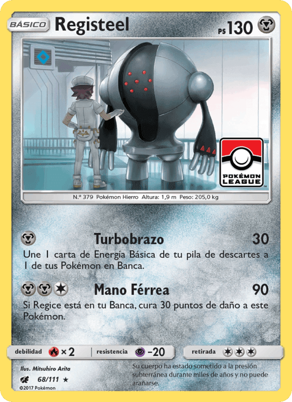 Registeel, card 68 from Invasión Carmesí