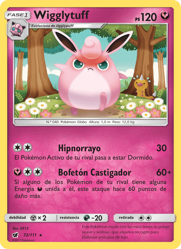 Wigglytuff, carta 72 di Invasión Carmesí