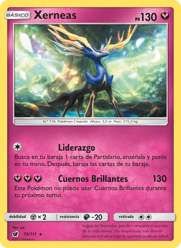 Xerneas, card 73 from Invasión Carmesí
