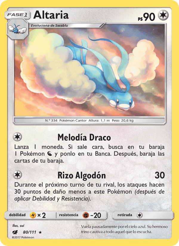 Altaria, carta 80 de Invasión Carmesí