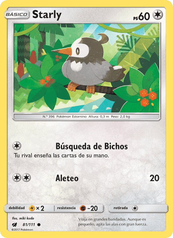 Starly, carta 81 de Invasión Carmesí
