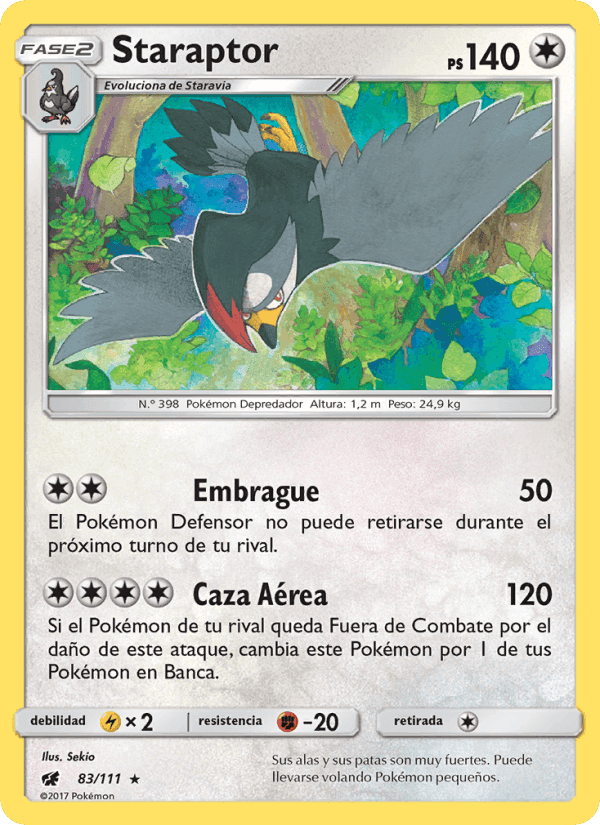 Staraptor, carta 83 de Invasión Carmesí