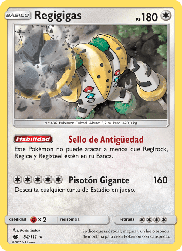 Regigigas, card 84 from Invasión Carmesí