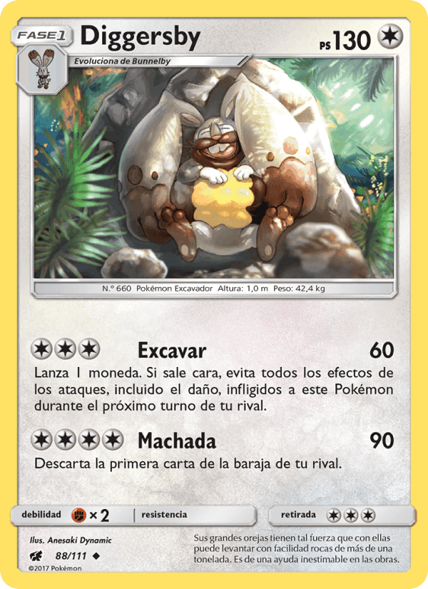 Diggersby, card 88 from Invasión Carmesí