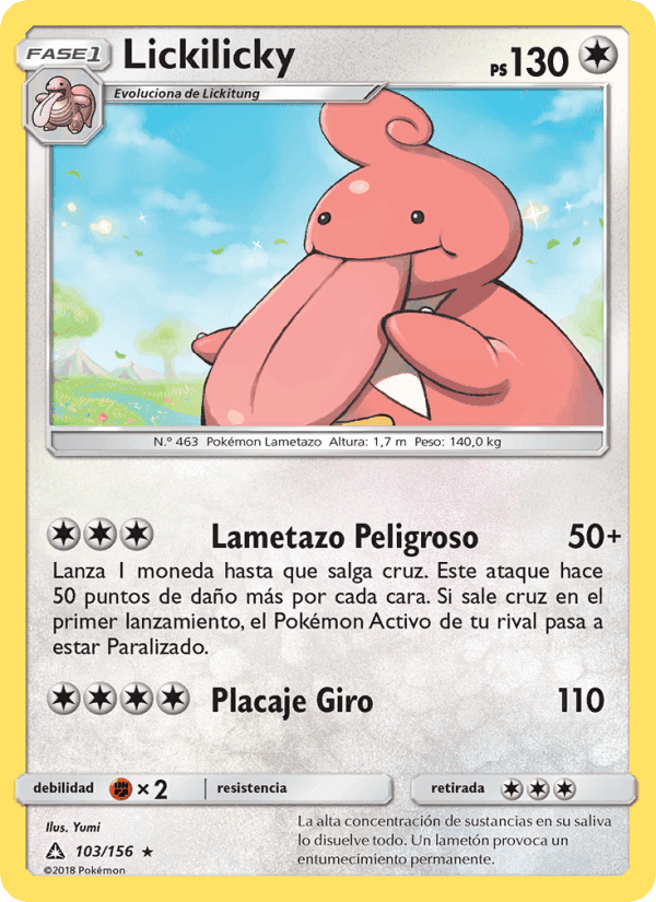 Lickilicky, carta 103 de Ultraprisma