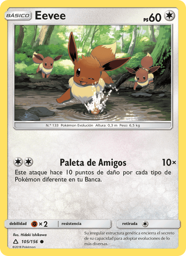 Eevee, card 105 from Ultraprisma