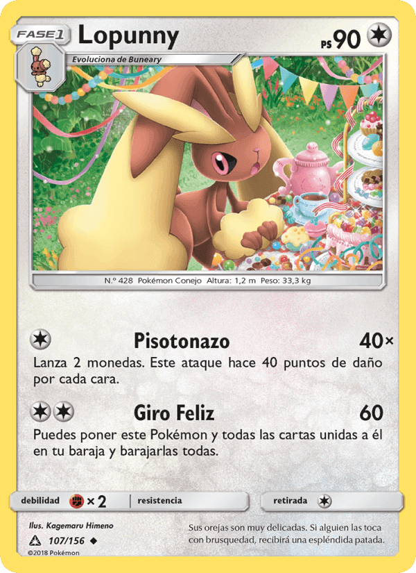 Lopunny, card 107 from Ultraprisma