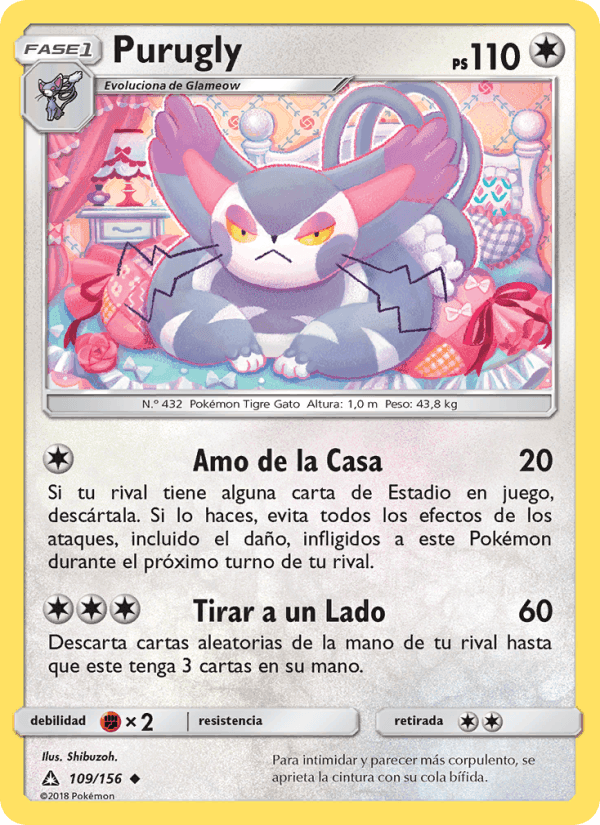 Purugly, card 109 from Ultraprisma