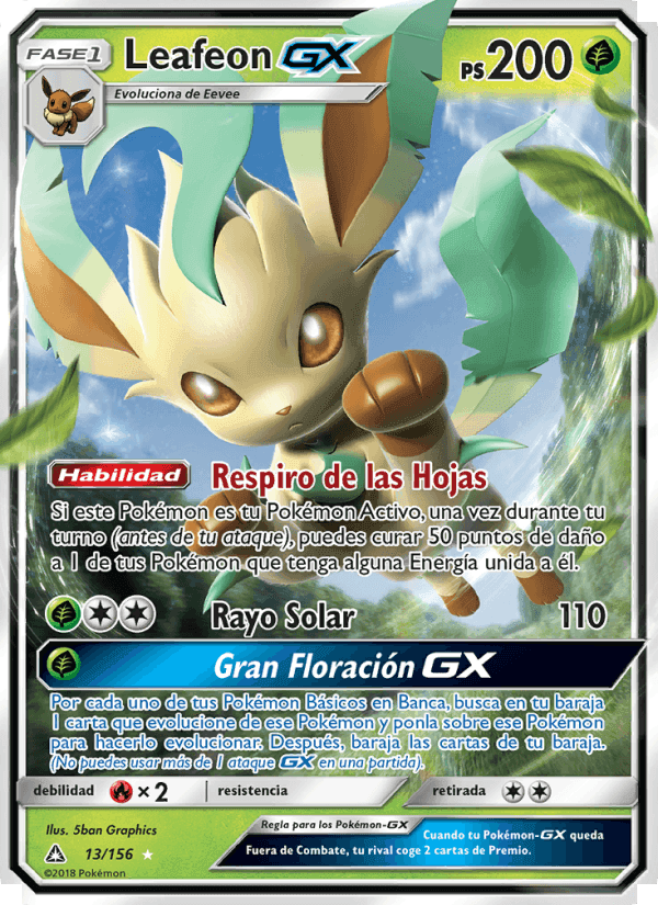 Leafeon GX, card 13 from Ultraprisma