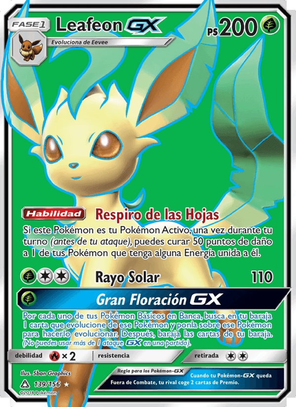 Leafeon GX, carta 139 de Ultraprisma