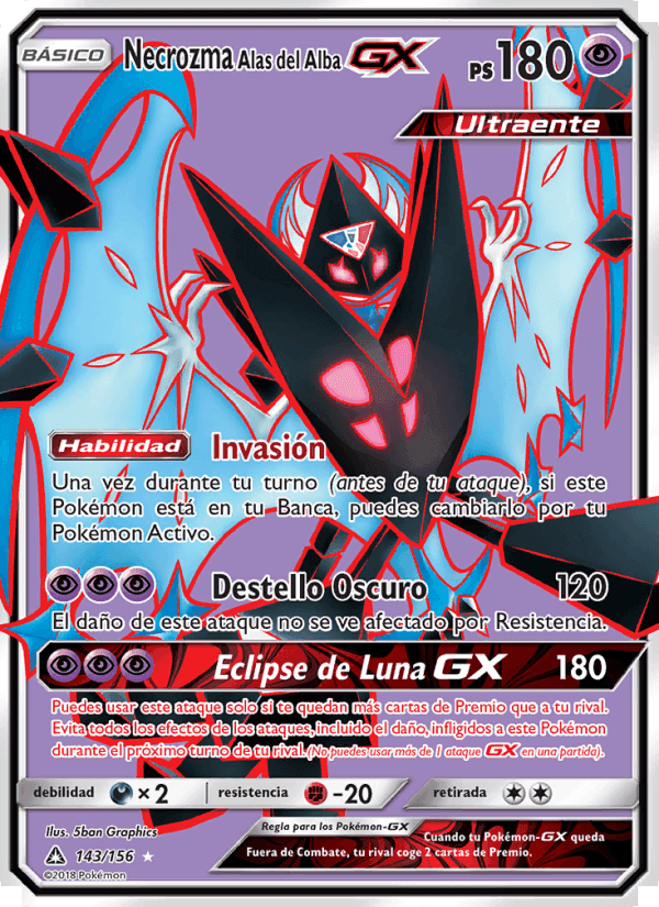 Necrozma Alas del Alba GX, card 143 from Ultraprisma